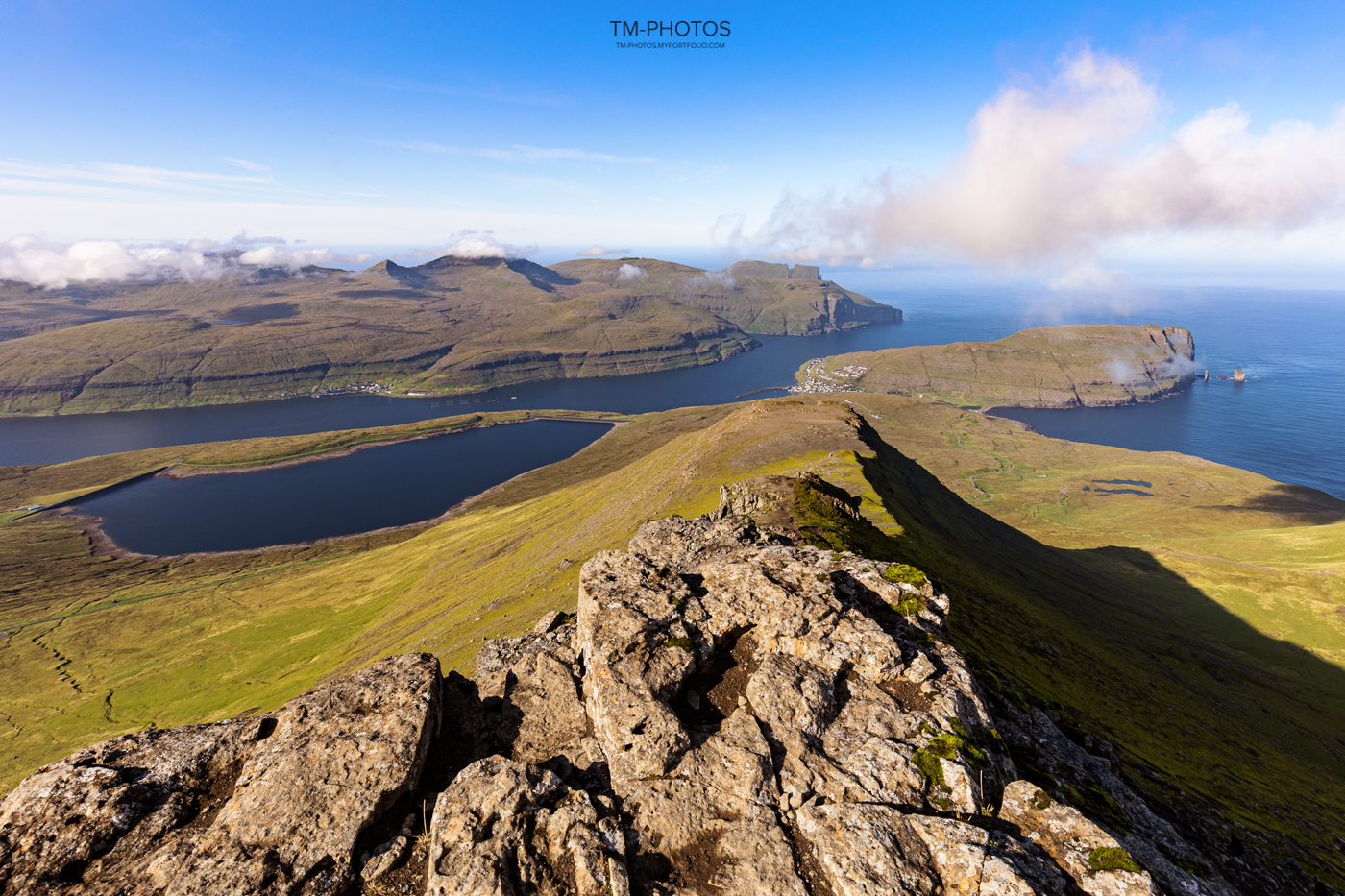 Widok z najwyższej góry Wysp Owczych